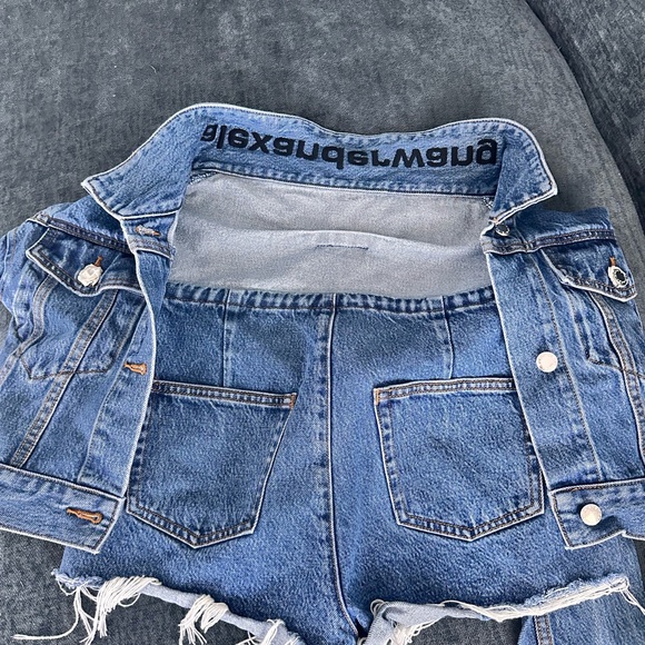 Alexander Wang Pants - Alexander Wang Tied Up Denim Shorts